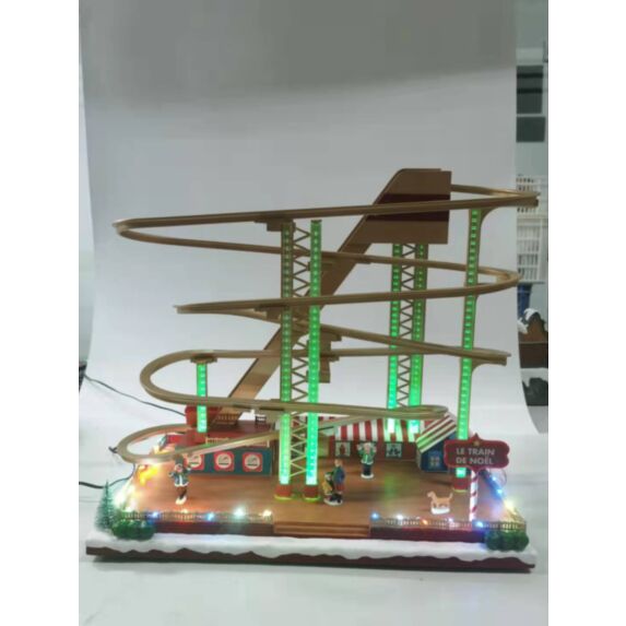 Village de Noël Musical Mouvement Transformateur 25 LED