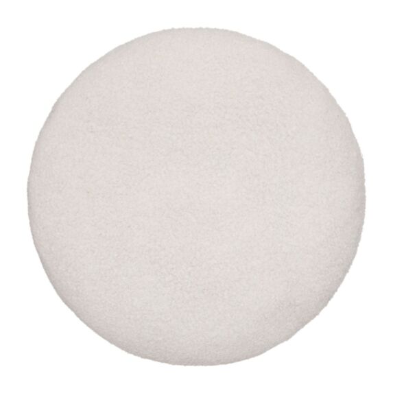 Coussin fourrure bouclette Sublima Ø40cm blanc - ATMOSPHERA