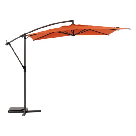 Parasol décentré Manoa 2,5x2,5m ambre - HESPERIDE