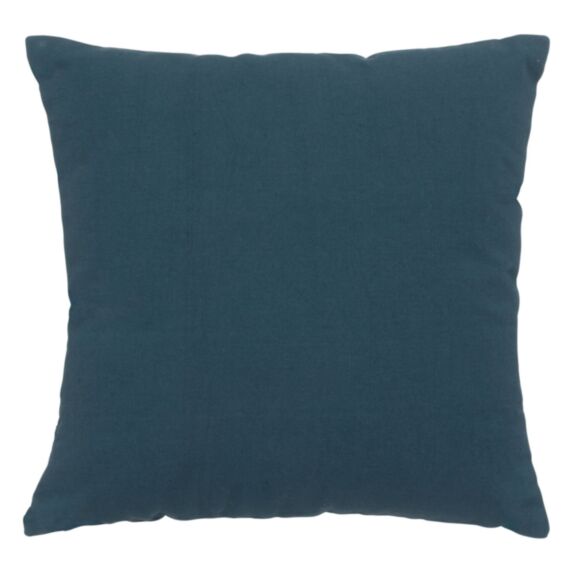 Coussin déhoussable 38x38cm bleu égéen - ATMOSPHERA