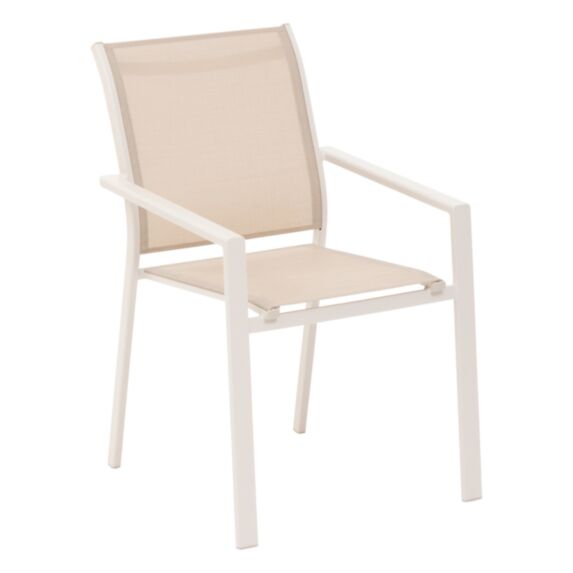 Fauteuil Essentia aluminium polyester beige - HESPERIDE