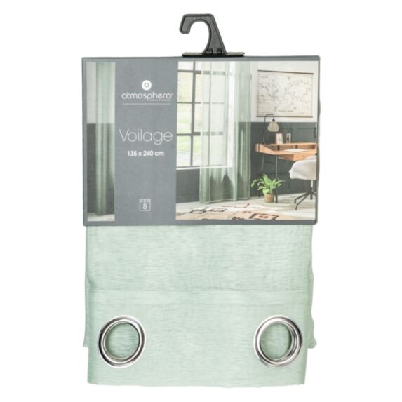 Voilage Moly 135x240cm céladon - ATMOSPHERA