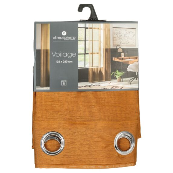 Voilage Moly 135x240cm cannelle - ATMOSPHERA