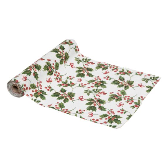 Tissu imprimé houx 28x300cm - ATMOSPHERA