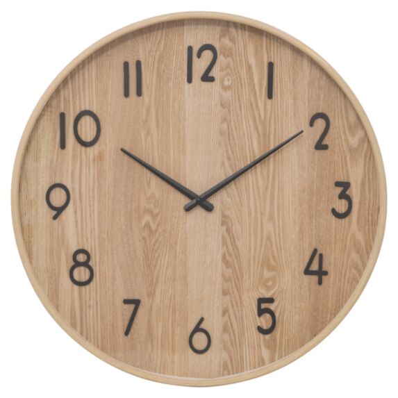 Horloge bois ivana Ø55cm naturel - ATMOSPHERA