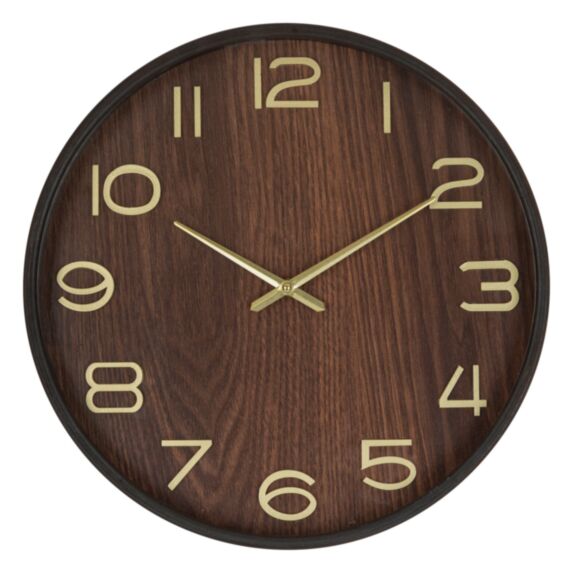 Horloge bois ivana Ø38cm marron - ATMOSPHERA