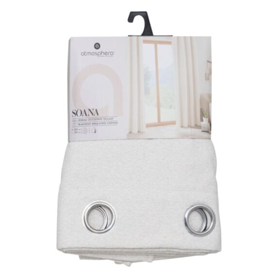 Rideau isolant Soana 140x260cm ivoire - ATMOSPHERA