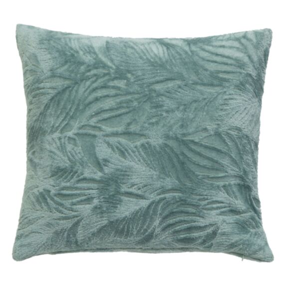 Coussin Brush Ryo flanelle 40x40cm bleu - ATMOSPHERA