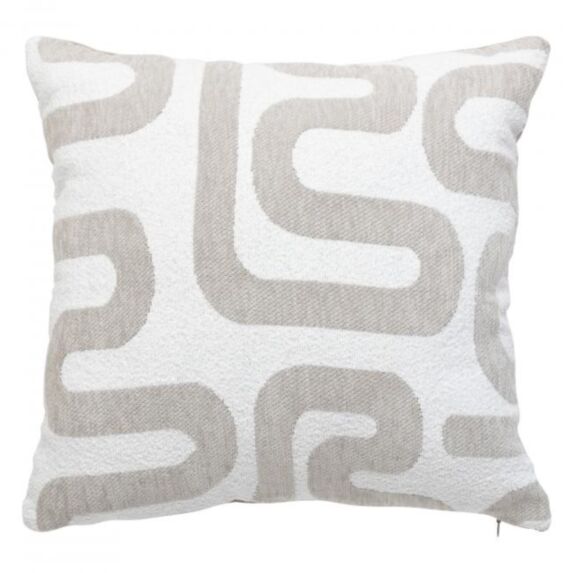 Coussin Jacquard chenille Safina lin