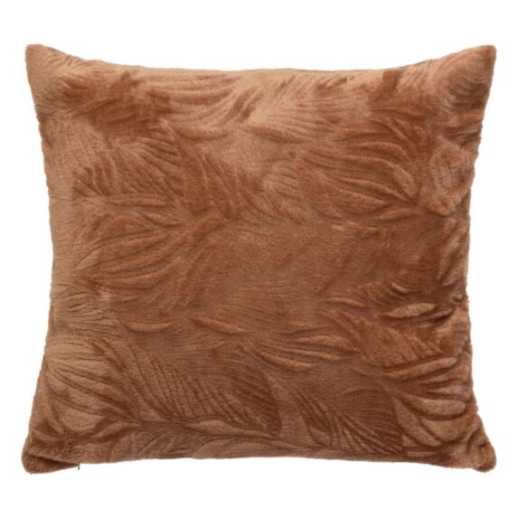 Coussin Brush Ryo flanelle 40x40cm terra - ATMOSPHERA