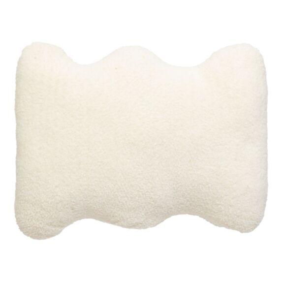 Coussin fourrure Wavy Bliss 35x48cm blanc - ATMOSPHERA