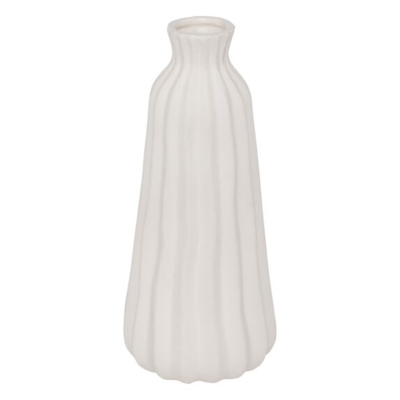 Vase Fernan céramique strié H30cm blanc - ATMOSPHERA, CRÉATEUR D'INTÉRIEUR