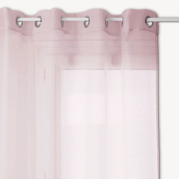 Voilage Moly 135x240cm rose - ATMOSPHERA