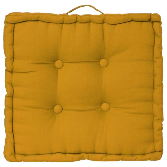 Coussin sol 40x40x8cm ocre - ATMOSPHERA