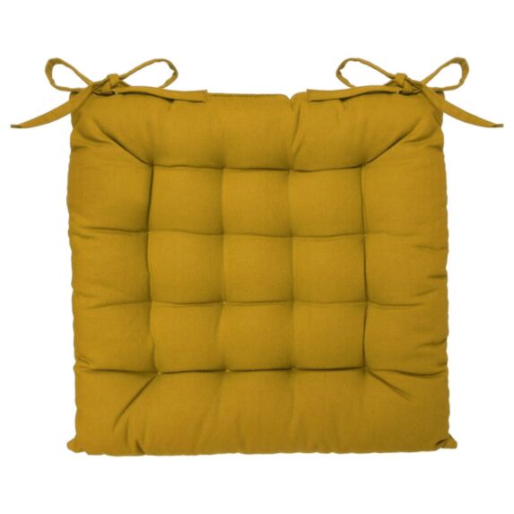 Galette chaise 38x38cm ocre - ATMOSPHERA