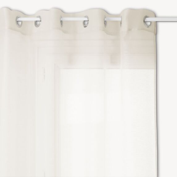 Voilage Moly effet lin 135x240cm beige - ATMOSPHERA