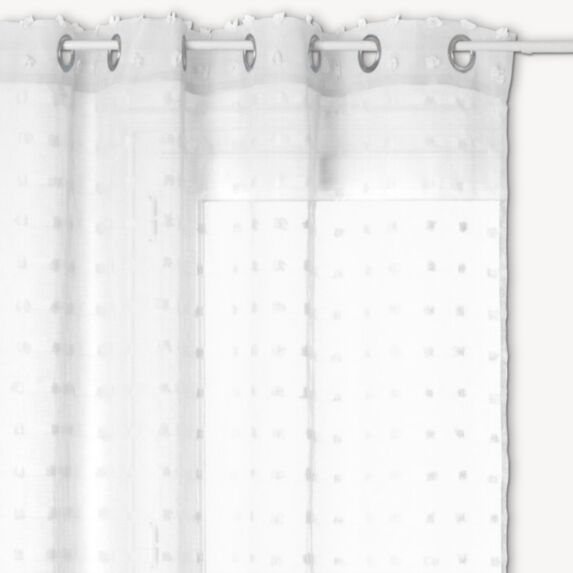 Voilage Lily 140x240cm blanc - ATMOSPHERA