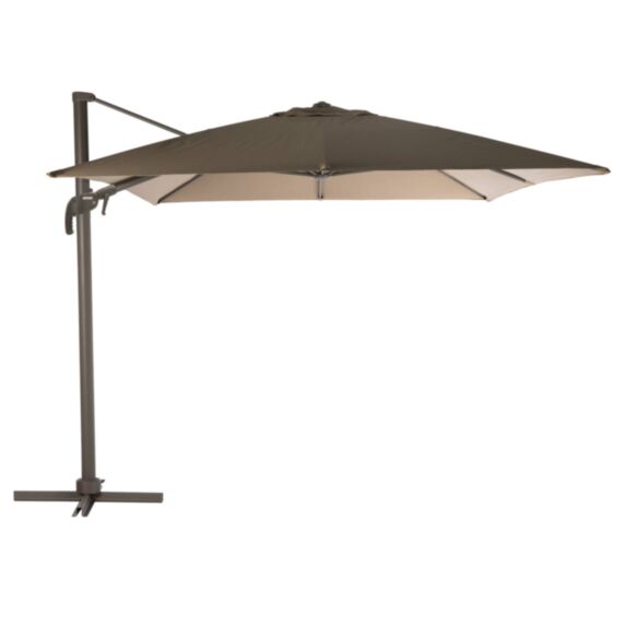 Parasol déporté Elea 3x3m Polyester Noisette