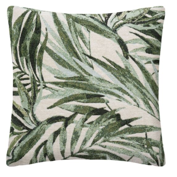 Housse coussin Jacquart tropical 40x40cm - ATMOSPHERA