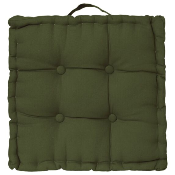Coussin sol 40x40x8cm kaki - ATMOSPHERA