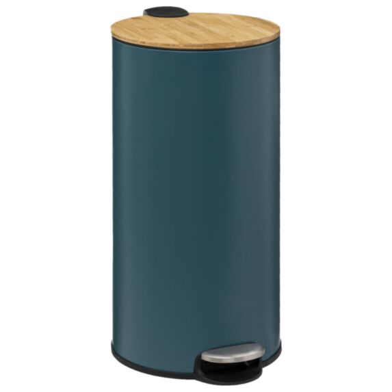 Poubelle de cuisine Modern Color Petrole Acier 30L