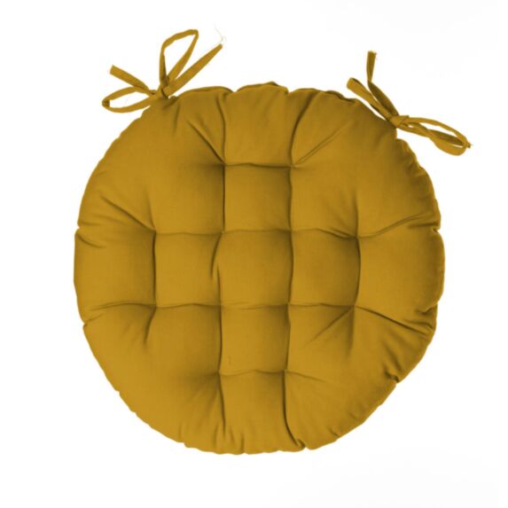 Galette chaise ronde Ø38cm ocre - ATMOSPHERA