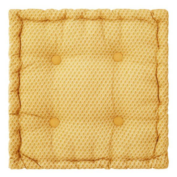 Coussin sol Otto 40x40x8cm ocre - ATMOSPHERA