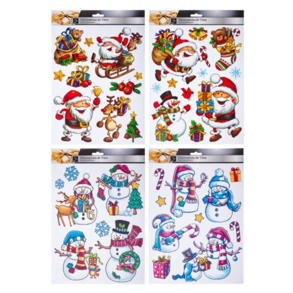 Décorations de Vitre Noël électrostatique 30x42cm