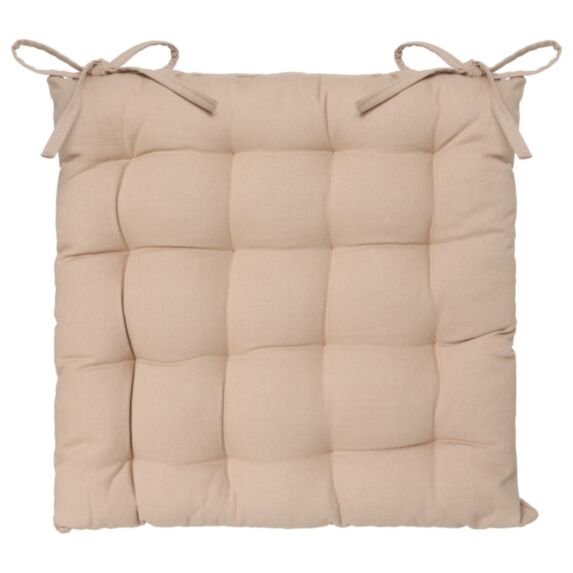 Galette chaise lin 38x38 beige - ATMOSPHERA