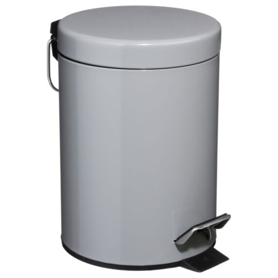 Poubelle à pédale 3L métal gris - 5FIVE