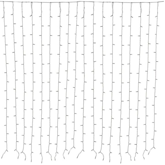 Décoration de Noël rideau extérieur solaire blanc froid - FEERIC