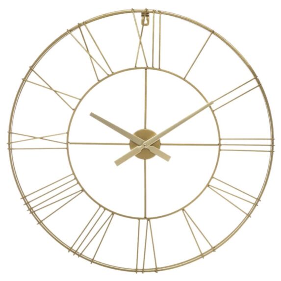 Horloge Vintage 3D en métal Ø70cm or