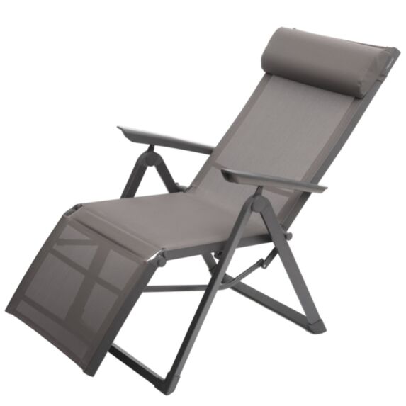 Fauteuil relax Decima aluminium praline noisette - HESPERIDE
