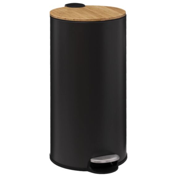 Poubelle de cuisine Modern Color Noir Acier 30L