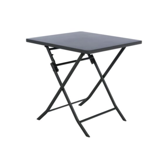 Table Greensboro pliante 2 places acier 70x70cm gris - HESPERIDE