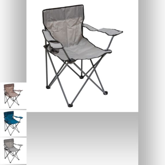 Chaise de camping Clivia acier et polyester assorti - NEKA
