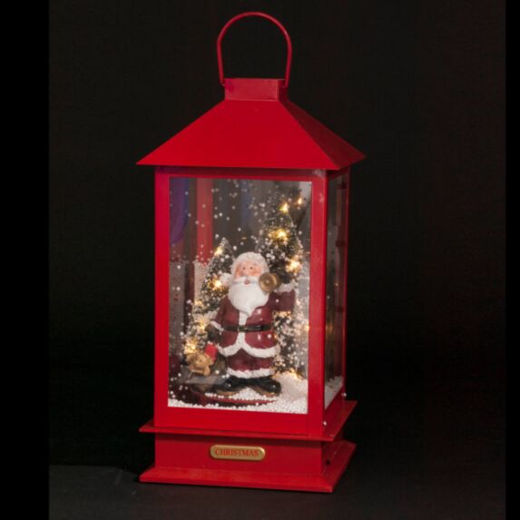 Lanterne père noël LED ms/neige 38cm - FEERIC LIGHTS & DREAMS