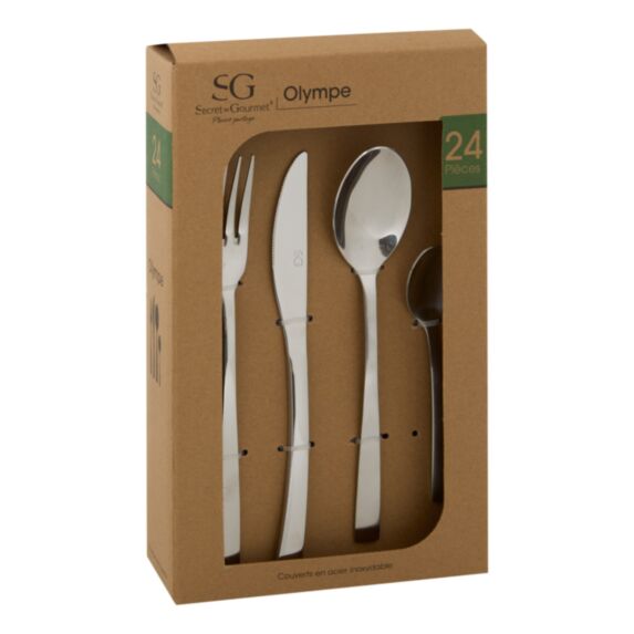 Ménagère Olympe inox 24 pièces - SG SECRET DE GOURMET