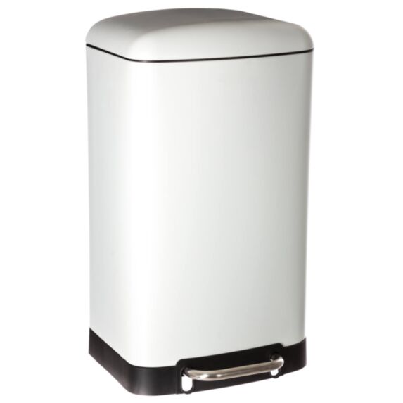 Poubelle de cuisine Ariane Blanc Inox/polypropylène 30L