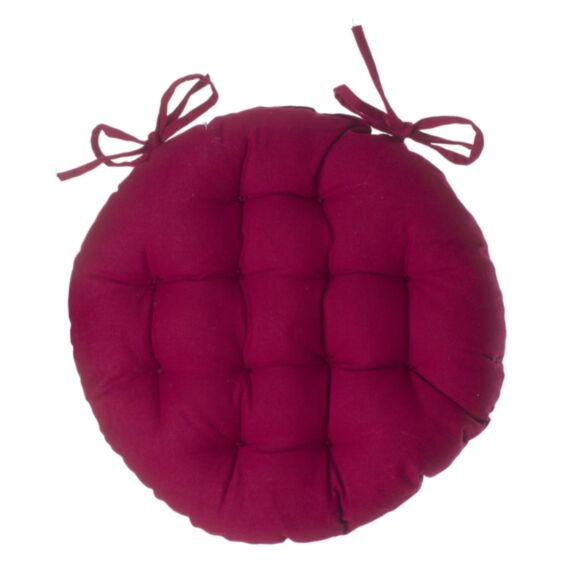 Galette chaise ronde Ø38cm rouge - ATMOSPHERA