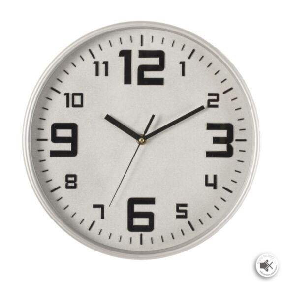 Horloge plastique Elian argent D30 - ATMOSPHERA