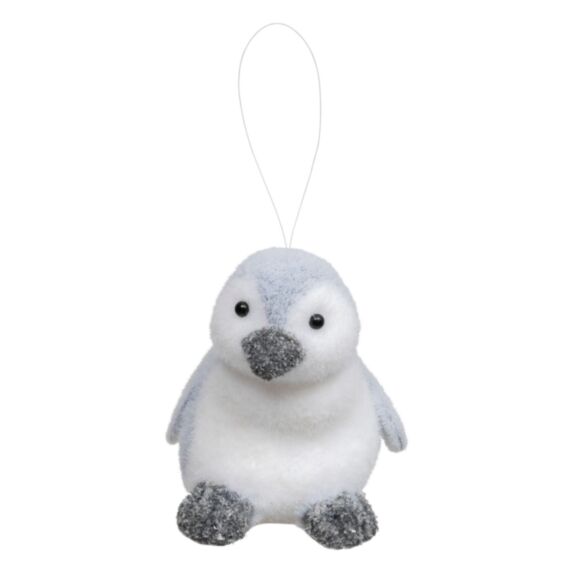 Pingouin debout Bébé Polyfoam Blanc/Gris 11cm - FEERIC