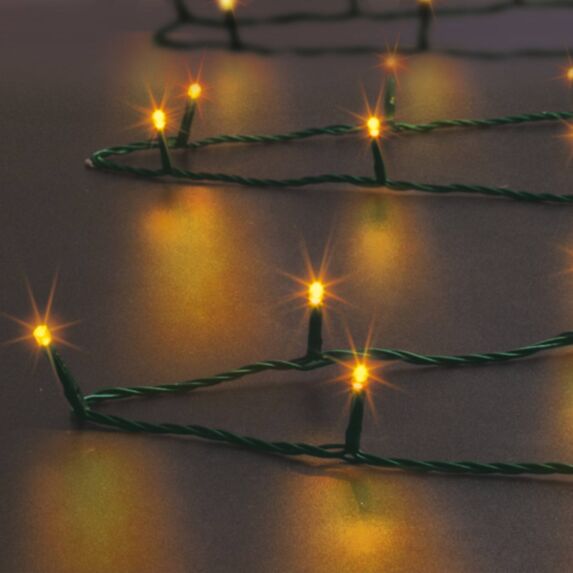 Guirlande lumineuse à pile 7 m - 96 leds coloris blanc chaud