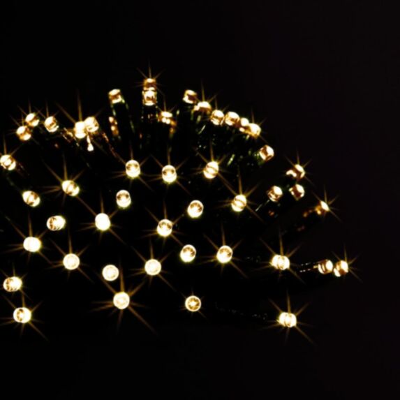 Guirlande intérieure 100 led solaire blanc chaud