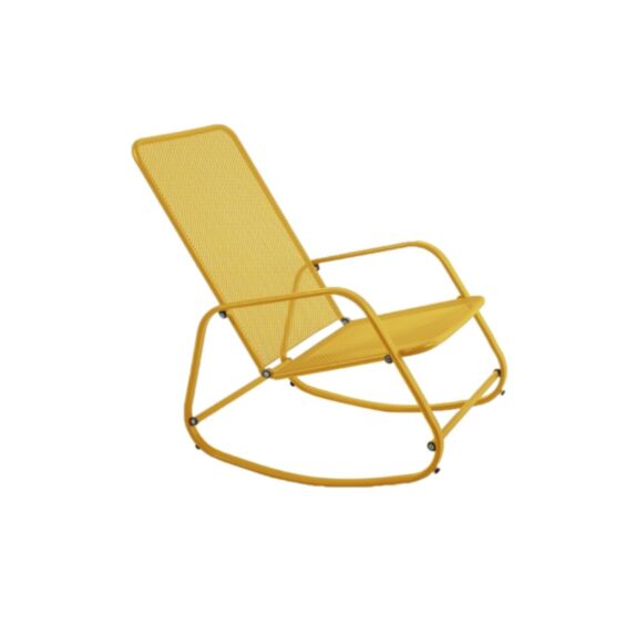 Rocking chair en acier jaune - KB8