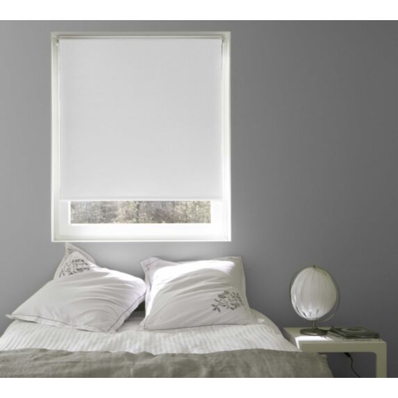 Store enrouleur tamisant uni blanc 60x190cm - MADECO