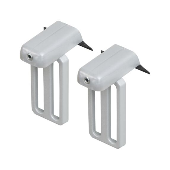 U19/ 2 Supports en métal renforcé gris alu