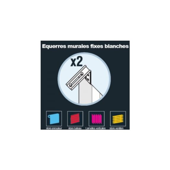 U1/ 2 Équerres murales fixes (Blanches)