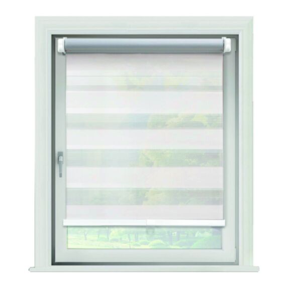 Store enrouleur Jour/Nuit Chic automatique blanc 40x160cm - INVENTIV