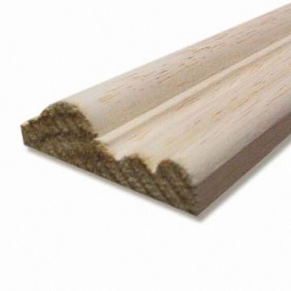 Moulure encadrement  7 x 28 mm - bois exotique blanc